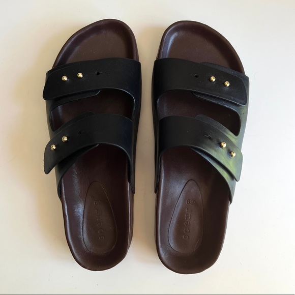 soeur Shoes - SOEUR Pool Leather Sandals Black US9